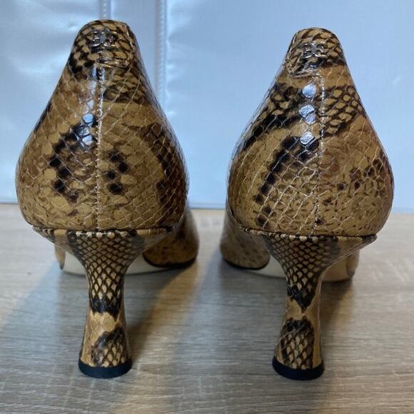 Sam Edelman Rika Pumps size US 7 Snakeskin print Kitten Heels - Picture 3 of 6
